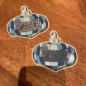2 Dutch Bros Winter Stickers